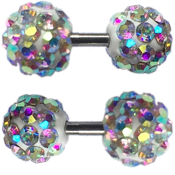 Thenice Earrings Crystal Barbell Multicolor