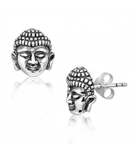 WithLoveSilver Sterling Silver Buddha Earrings