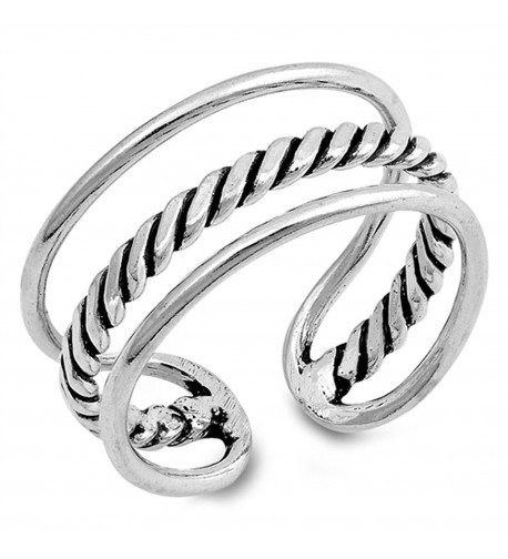 Open Design Triple Sterling Silver