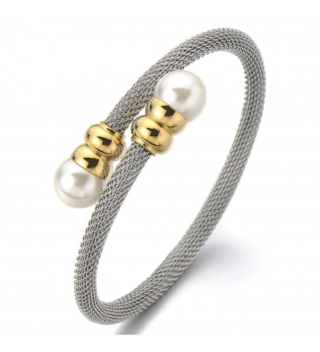 Classic Stainless Twisted Bracelet Synthetic