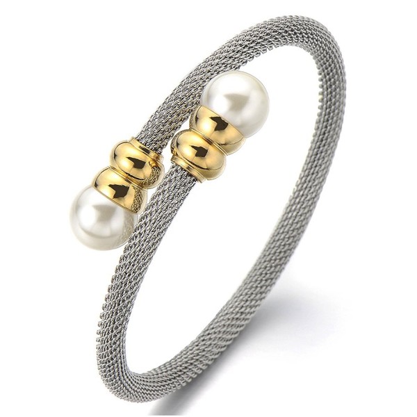 Classic Stainless Twisted Bracelet Synthetic