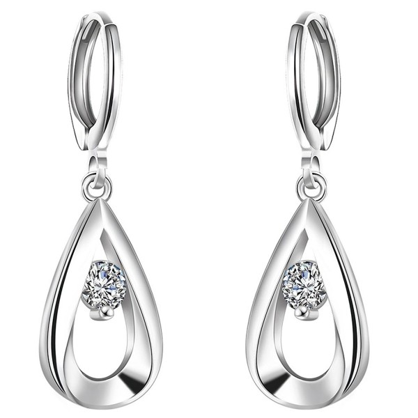 FENDINA Womens Earrings Sterling Crystal