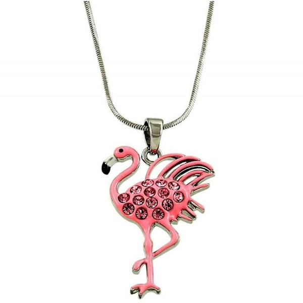 DianaL Boutique Flamingo Necklace Enameled DianaL Boutique Flamingo Necklace Enameled