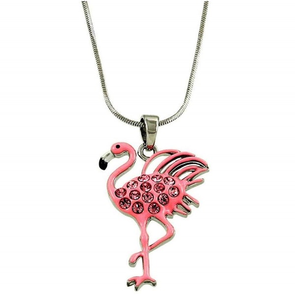 DianaL Boutique Flamingo Necklace Enameled