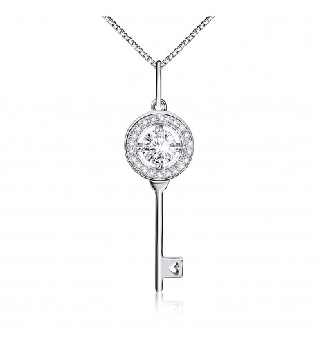 Sterling Silver Round Pendant Necklace