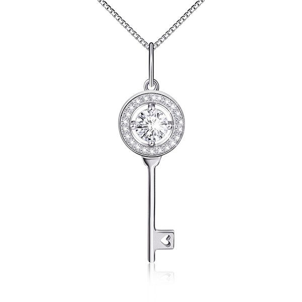 Sterling Silver Round Pendant Necklace