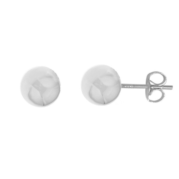 White Gold Ball Earrings Millimeters