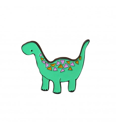 Mark Poulin Enamel Brontosaurus Green