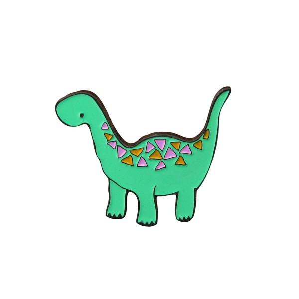 Mark Poulin Enamel Brontosaurus Green
