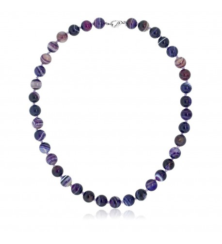 Inch Purple Agate Necklace Bracelet
