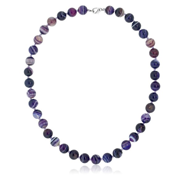 Inch Purple Agate Necklace Bracelet