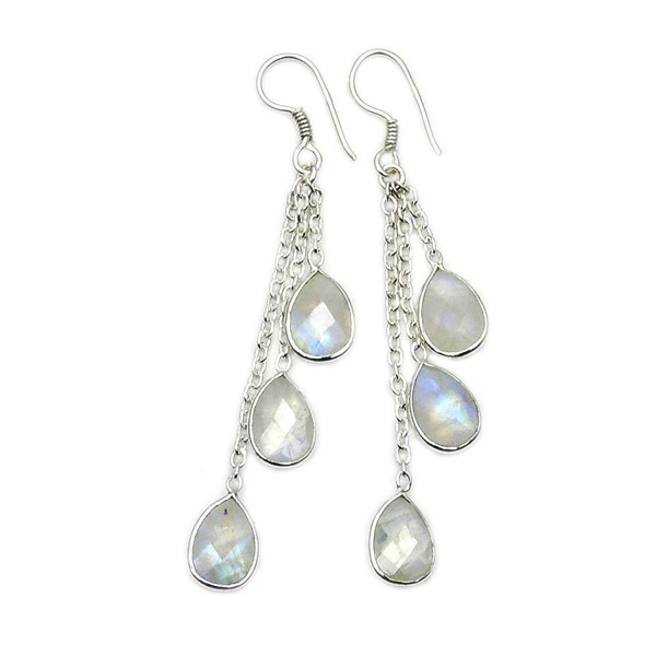 Sterling Silver Moonstone Chandelier Earrings Sterling Silver Moonstone Chandelier Earrings