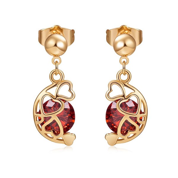 YAZILIND Fashion Plated Zirconia Earrings