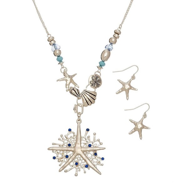 Starfish Fashion Jewelry Necklace Earring