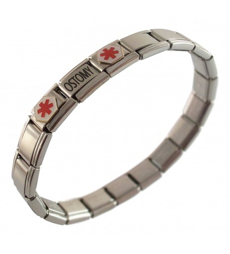 Ostomy Medical Alert Italian Bracelet