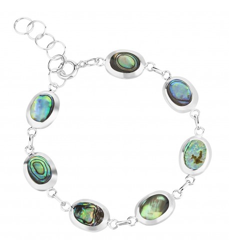 Sterling Reversible Abalone Bracelet Expandable