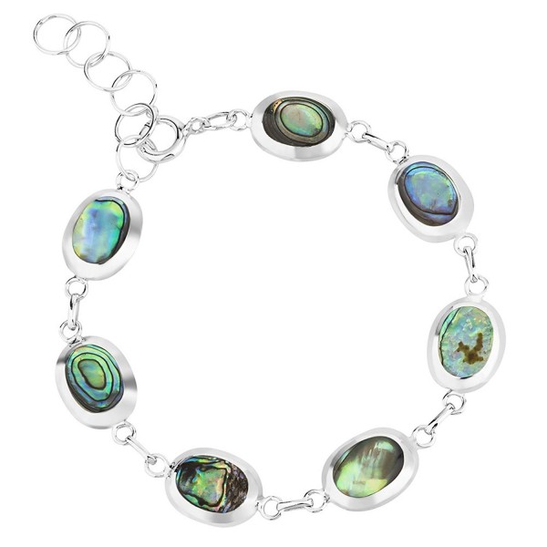 Sterling Reversible Abalone Bracelet Expandable