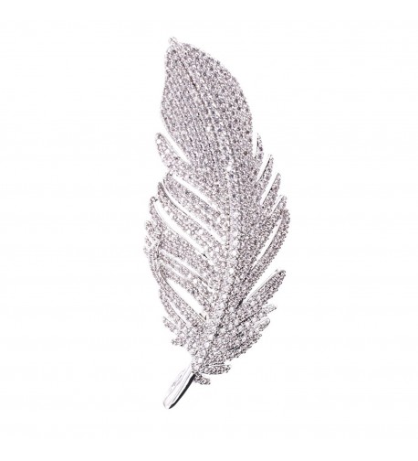 SEPBRIDALS Feather Necklace Pendant Rhinestone