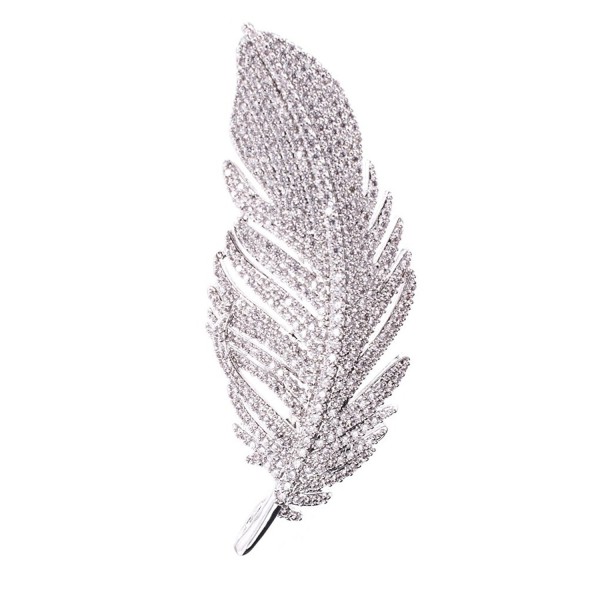 SEPBRIDALS Feather Necklace Pendant Rhinestone