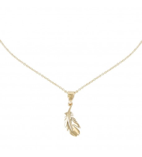 Poulettes Jewels Plated Necklace Feather