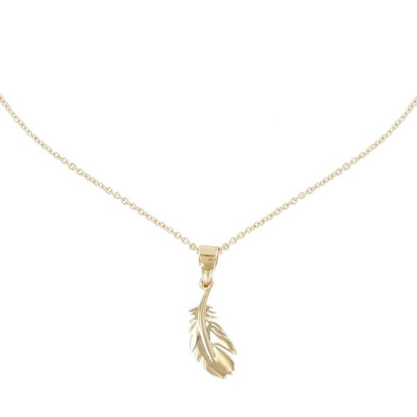 Poulettes Jewels Plated Necklace Feather