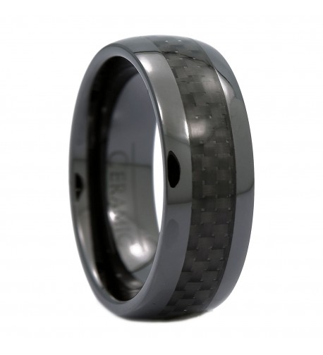 MJ Black Ceramic Wedding Carbon