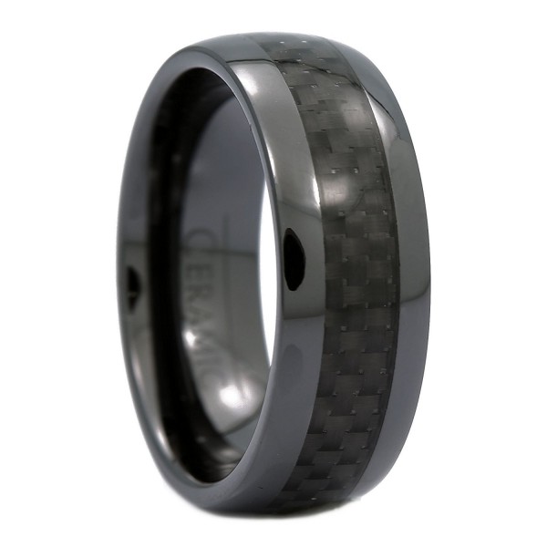 MJ Black Ceramic Wedding Carbon