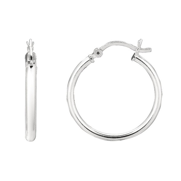 Sterling Silver Tubular Round Earrings