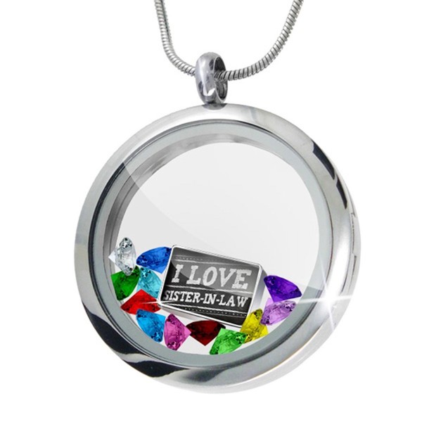 Floating Locket Chalkboard Sister Crystals