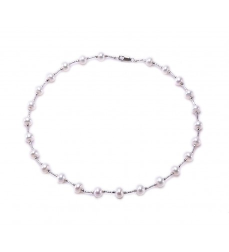 JYX Sterling 7 5 8 5mm Freshwater Pearl