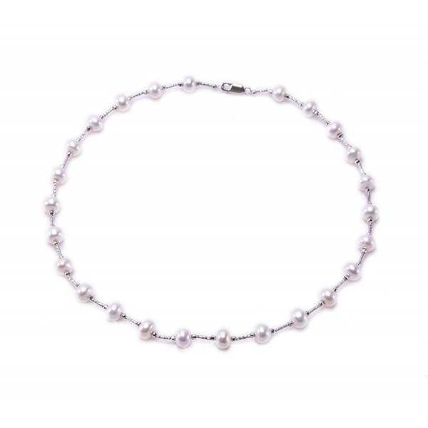 JYX Sterling 7 5 8 5mm Freshwater Pearl