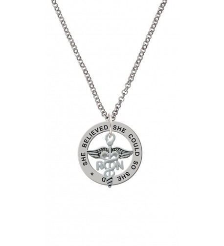 Registered Caduceus Believed Affirmation Necklace