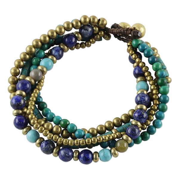 NOVICA Multi Gem Bracelet Freedom Expression