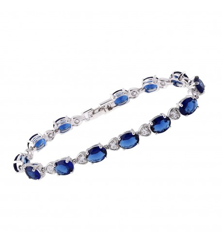 Sapphire Simulated Sparkling Birthstone Bracelets