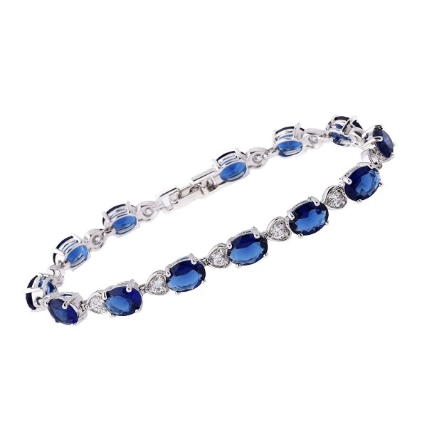 Sapphire Simulated Sparkling Birthstone Bracelets