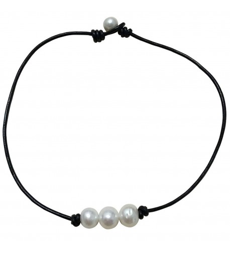 Cultured Freshwater Necklace Genuine Jewelry Black