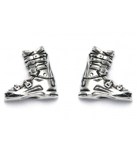 Sterling Silver Boot Stud Earrings