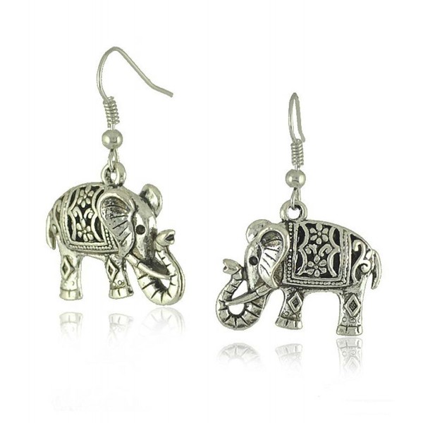 Womens Elephant Earrings Vintage Thailand