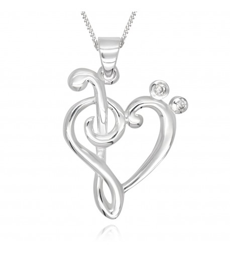 Sterling Simulated Zirconia Pendant Necklace