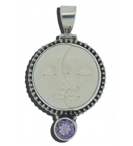 Amethyst Moon Sterling Silver Pendant