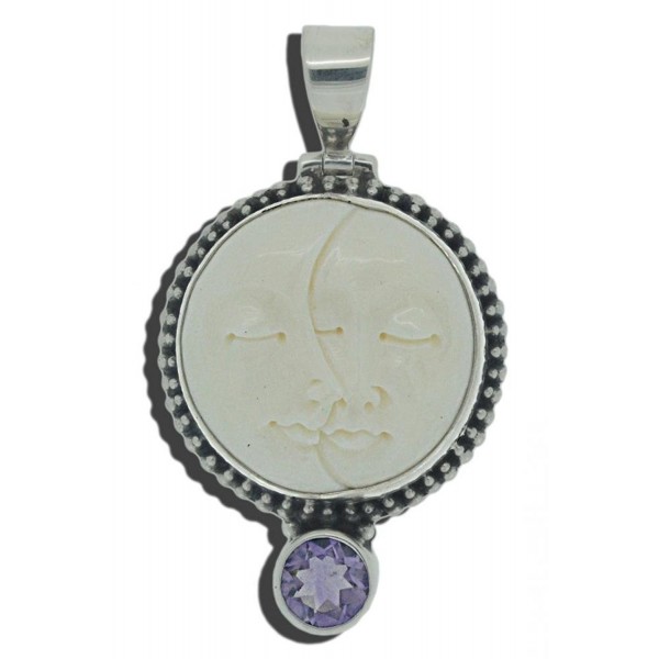 Amethyst Moon Sterling Silver Pendant