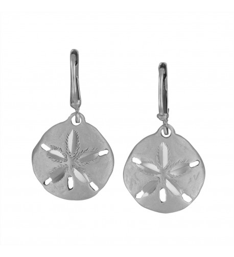 Sterling Silver Dollar Leverback Earrings