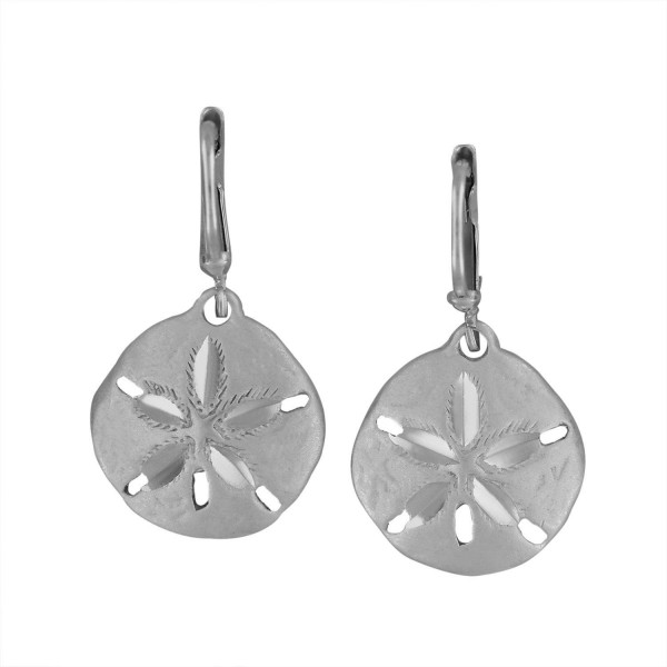 Sterling Silver Dollar Leverback Earrings