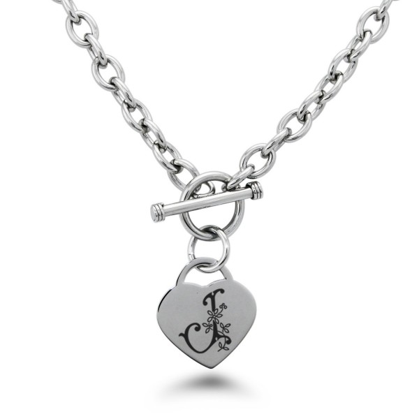 Stainless Letter Initial Monogram Necklace