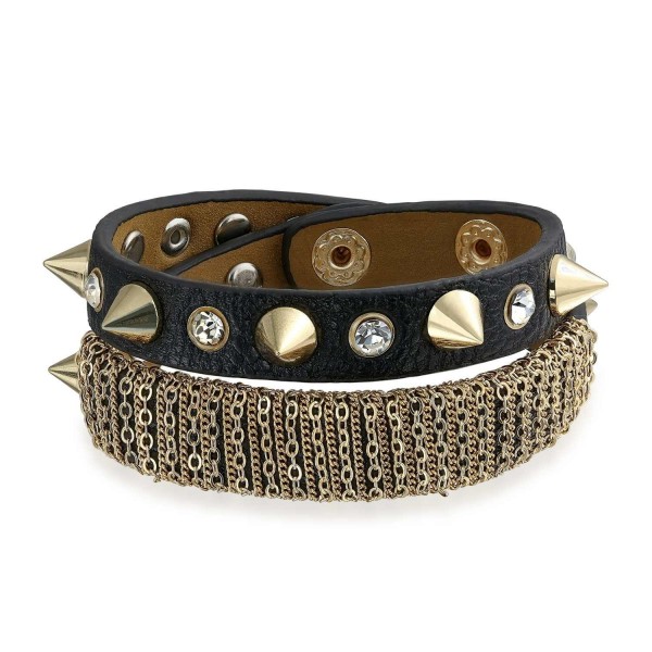 Bling Jewelry Leather Bracelet Stainless