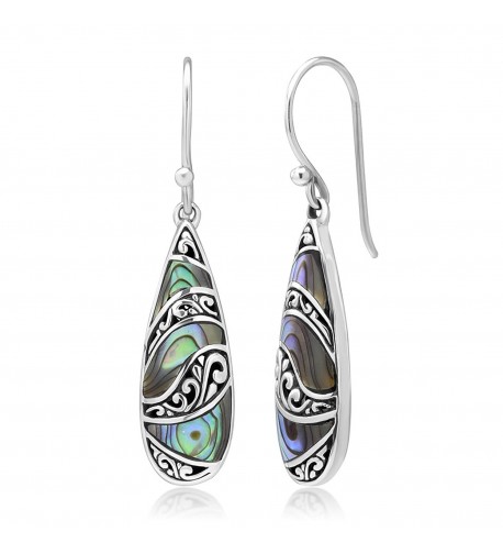 Sterling Natural Filigree Teardrop Earrings