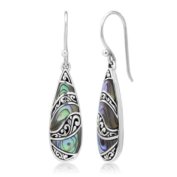 Sterling Natural Filigree Teardrop Earrings