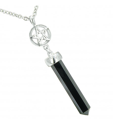 Pentacle Crystal Simulated Pendant Necklace