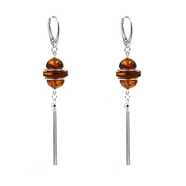 Honey Sterling Silver Leverback Earrings