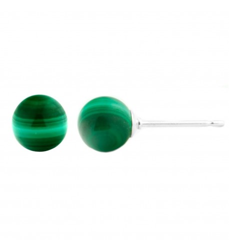 Trustmark Sterling Natural Malachite Earrings